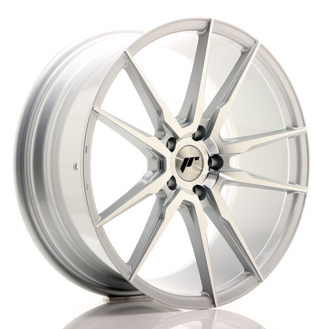 JR Wheels JR21 20x8.5 ET30 5x120 Cara mecanizada plateada