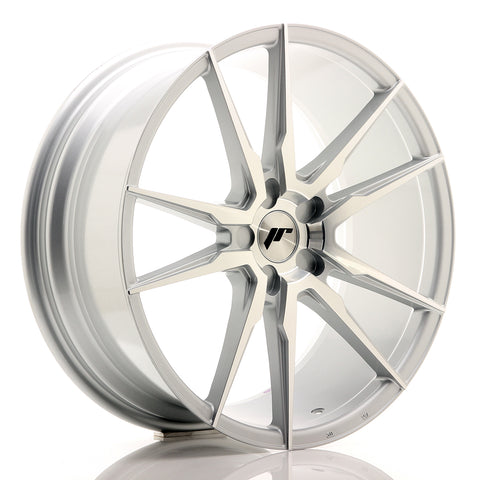 JR Wheels JR21 20x8.5 ET20-40 5H BLANK Cara mecanizada plateada