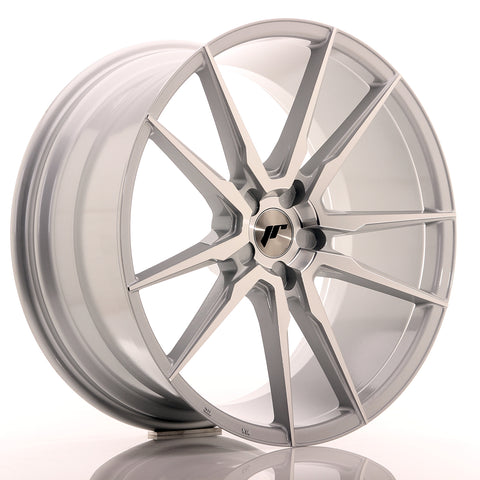 JR Wheels JR21 21x10 ET15-48 5H BLANK Cara mecanizada plateada