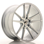 JR Wheels JR21 21x11 ET15-55 5H BLANK Cara mecanizada plateada