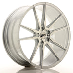 JR Wheels JR21 22x9.5 ET30-48 5H BLANK Cara mecanizada plateada