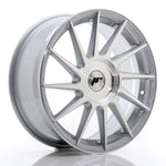 JR Wheels JR22 17x7 ET35-40 Cara mecanizada plateada en blanco