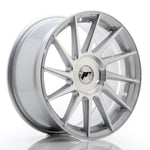 JR Wheels JR22 17x8 ET25-35 Cara mecanizada plateada en blanco