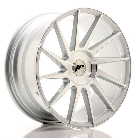 JR Wheels JR22 18x8.5 ET40 BLANK Cara mecanizada plateada