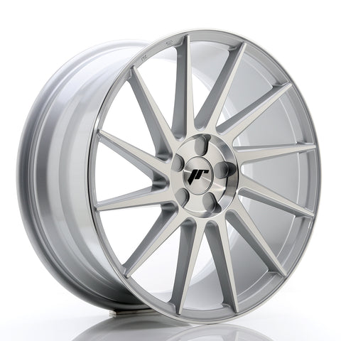 JR Wheels JR22 19x8.5 ET35-43 5H BLANK Cara mecanizada plateada