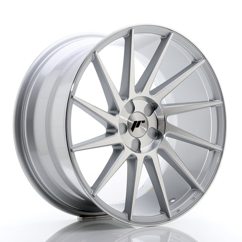 JR Wheels JR22 19x9.5 ET20-40 5H BLANK Cara mecanizada plateada