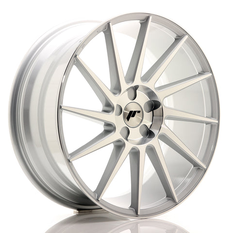 JR Wheels JR22 20x8.5 ET20-40 5H BLANK Cara mecanizada plateada