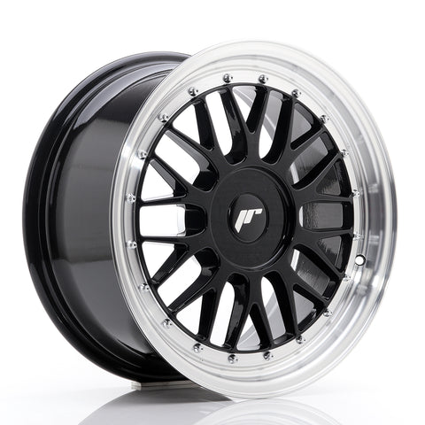 JR Wheels JR23 17x8 ET20-45 BLANK Negro brillante con borde mecanizado