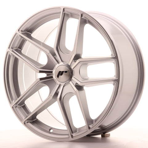 JR Wheels JR25 19x8.5 ET20-40 5H BLANK Cara mecanizada plateada