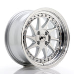 JR Wheels JR26 16x8 ET30 4x100 Cara mecanizada plateada