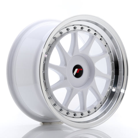 JR Wheels JR26 17x9 ET20-35 BLANK White w/Machined Lip