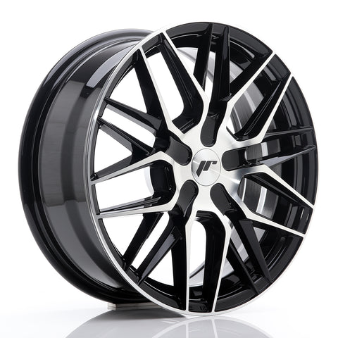 JR Wheels JR28 17x8 ET25-40 BLANK Cara mecanizada en negro brillante