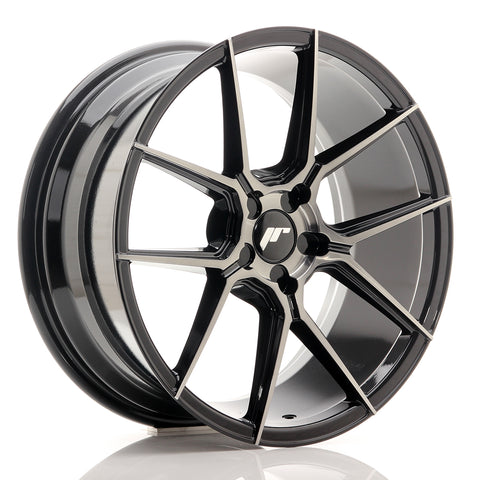 JR Wheels JR30 19x8.5 ET20-42 5H BLANK Negro cepillado con cara tintada