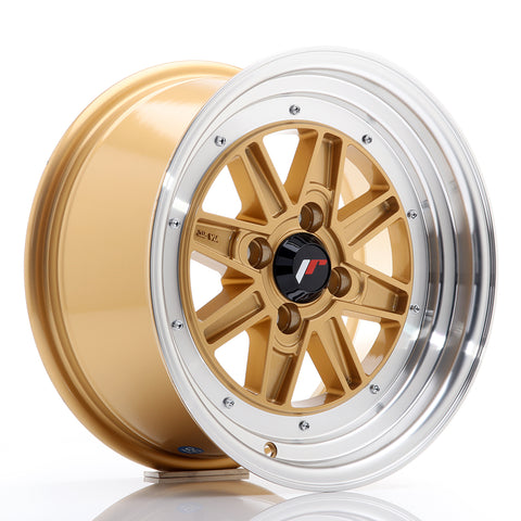 JR Wheels JR31 15x7.5 ET20 4x100 Gold w/Machined Lip