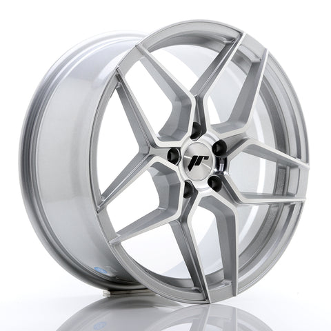 JR Wheels JR34 18x8 ET35 5x120 Cara mecanizada plateada