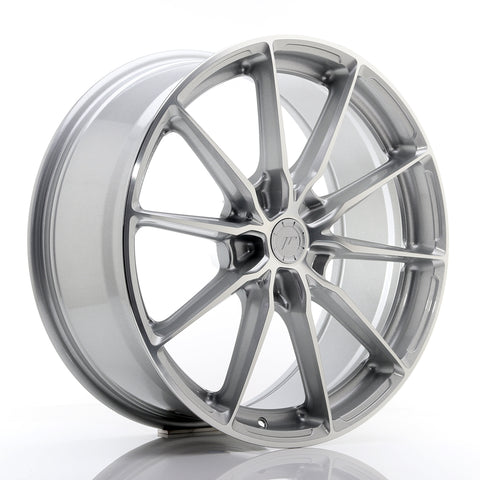 JR Wheels JR37 20x8.5 ET20-45 5H BLANK Cara mecanizada plateada