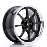 JR Wheels JR5 15x7 ET35 4x100 Negro brillante con borde mecanizado