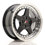 JR Wheels JR6 15x7 ET35 4x100/114 Gloss Black w/Machined