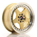 JR Wheels JR6 15x7 ET35 4x100/114 Dorado con labio mecanizado