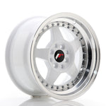 JR Wheels JR6 15x8 ET25 4x100/108 White w/Machined Lip