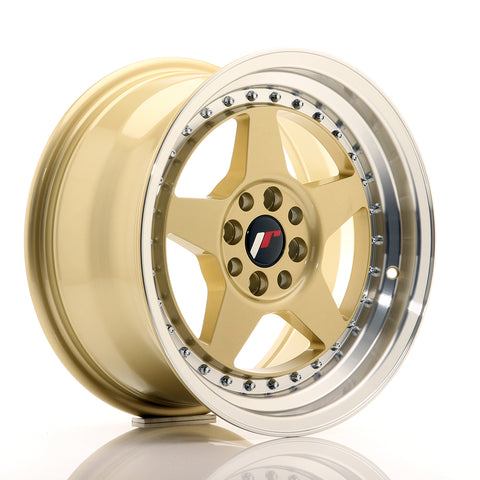 JR Wheels JR6 16x8 ET30 4x100/114 Dorado con labio mecanizado