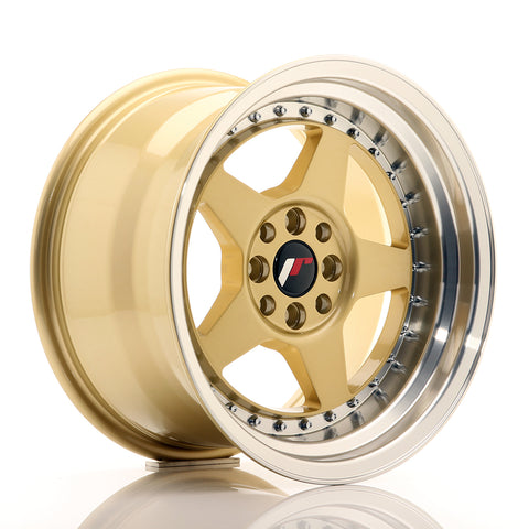 JR Wheels JR6 16x9 ET20 4x100/108 Dorado con labio mecanizado