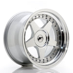 JR Wheels JR6 17x10 ET0-20 BLANK Silver Machined Face