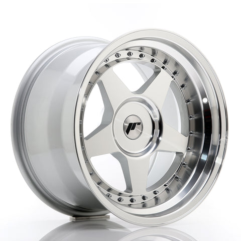 JR Wheels JR6 17x10 ET0-20 BLANK Cara mecanizada plateada