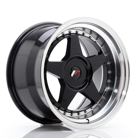 JR Wheels JR6 17x10 ET20 BLANK Negro brillante con mecanizado