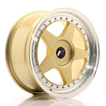 JR Wheels JR6 17x8 ET20-35 BLANK Dorado con borde mecanizado