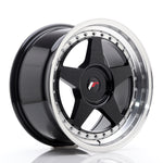 JR Wheels JR6 17x9 ET20-35 BLANK Gloss Black w/Machined