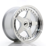 JR Wheels JR6 17x9 ET20-35 Cara mecanizada plateada en blanco