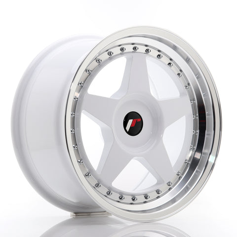 JR Wheels JR6 17x9 ET20-35 BLANK Blanco con borde mecanizado