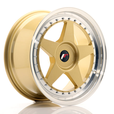 JR Wheels JR6 18x10,5 ET0-25 BLANK Gold w/Machined Lip