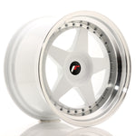 JR Wheels JR6 18x10.5 ET0-25 BLANK White w/Machined Lip