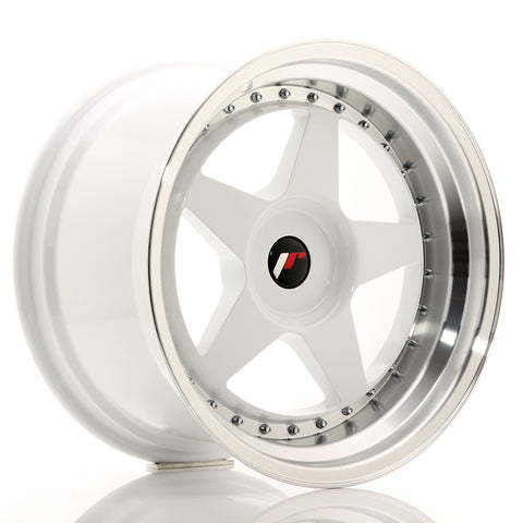 JR Wheels JR6 18x10,5 ET0-25 BLANK White w/Machined Lip