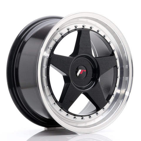 JR Wheels JR6 18x8.5 ET35-40 BLANK Gloss Black w/Machined