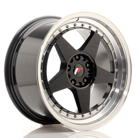 JR Wheels JR6 18x9.5 ET22 5x114.3/120 Negro brillante con mecanizado