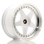 JR Wheels JR6 18x9,5 ET20-40 BLANK White w/Machined Lip