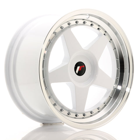 JR Wheels JR6 18x9.5 ET20-40 BLANK Blanco con borde mecanizado