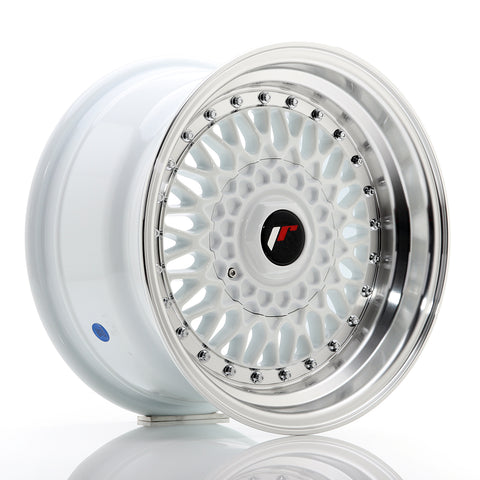 JR Wheels JR9 15x8 ET15 4x100/114 White w/Machined Lip