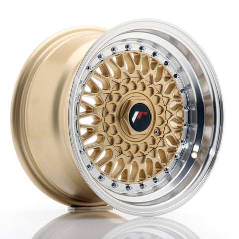 JR Wheels JR9 15x8 ET20 4x100/108 Gold w/Machined Lip