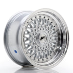 JR Wheels JR9 15x8 ET20 4x100/108 Silver w/Machined Lip+Silver Rivets