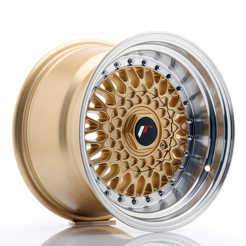 JR Wheels JR9 15x9 ET10 4x100/108 Gold w/Machined Lip