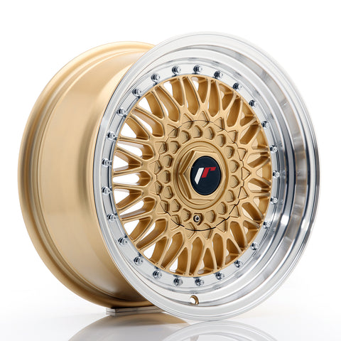 JR Wheels JR9 16x7.5 ET25 4x100/108 Gold w/Machined Lip