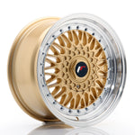 JR Wheels JR9 16x7.5 ET25 BLANK Gold w/Machined Lip