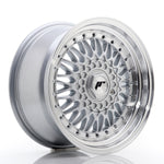 JR Wheels JR9 16x8 ET25 4x100/108 Plata con borde mecanizado+remaches plateados