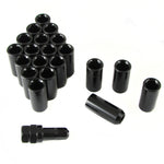 Set of BLACK LONG imbus lug nuts 12x1,5 + Key