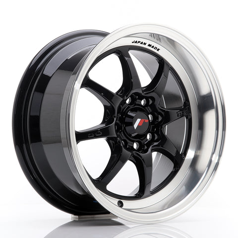 JR Wheels TF2 15x7.5 ET30 4x100/108 Negro Brillo